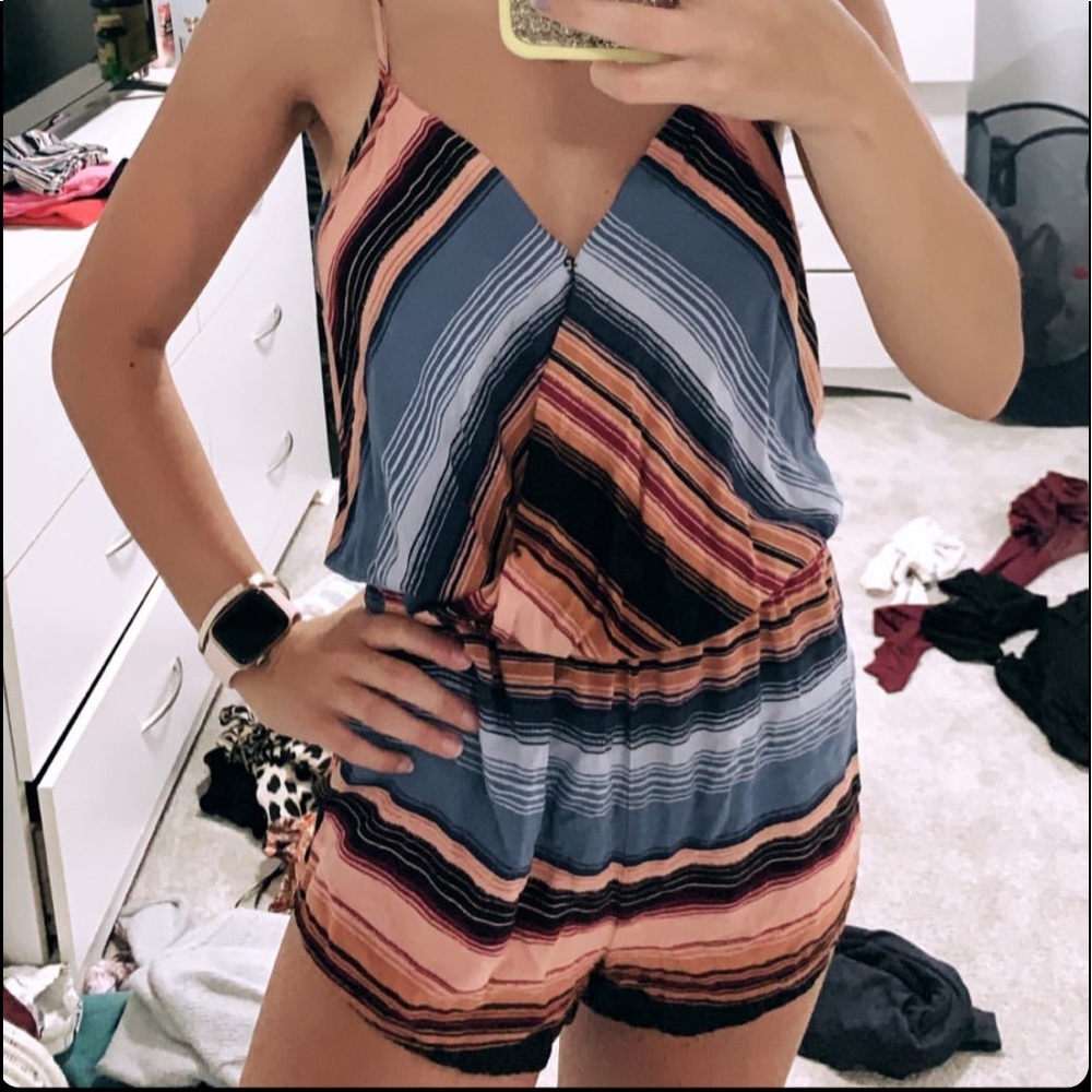 striped romper